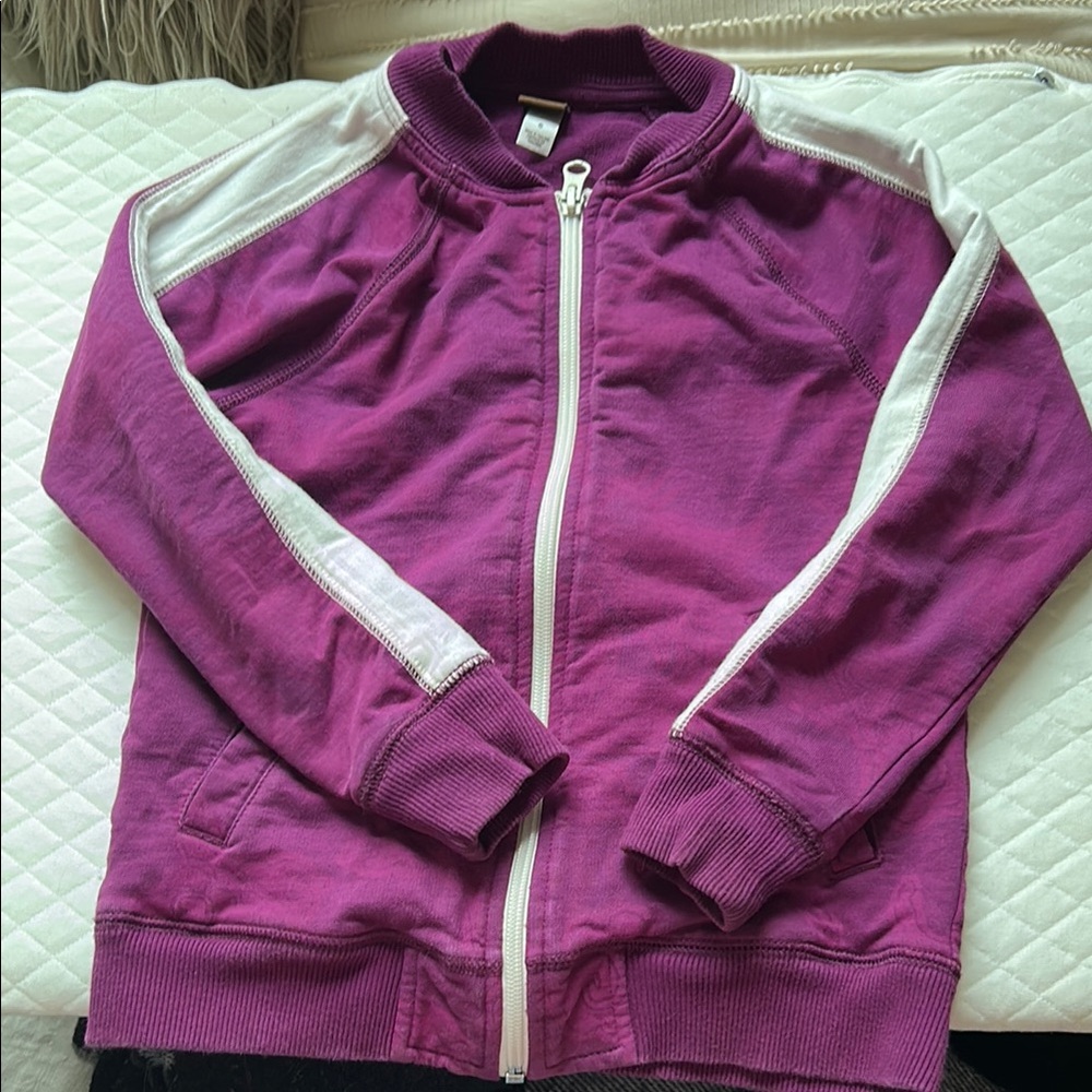 Kids Purple and White Zip-Up Jacket